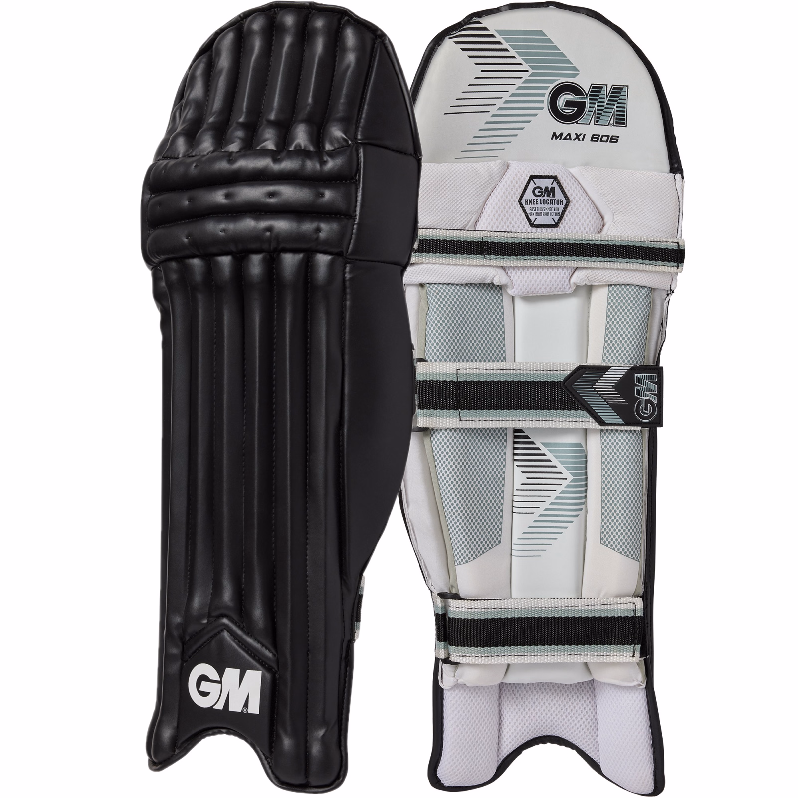 GM Maxi 606 Black Cricket Pads (2026) - GM Maxi 606 Black Cricket Pads (2026) - Paratibie da cricket di