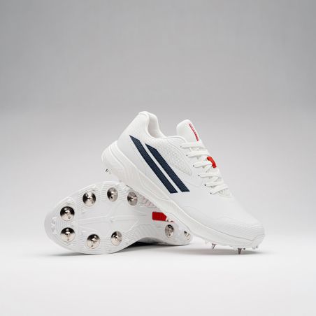 Gray-Nicolls Revo Pro 3.0 Spike Cricket Shoes - White/Navy