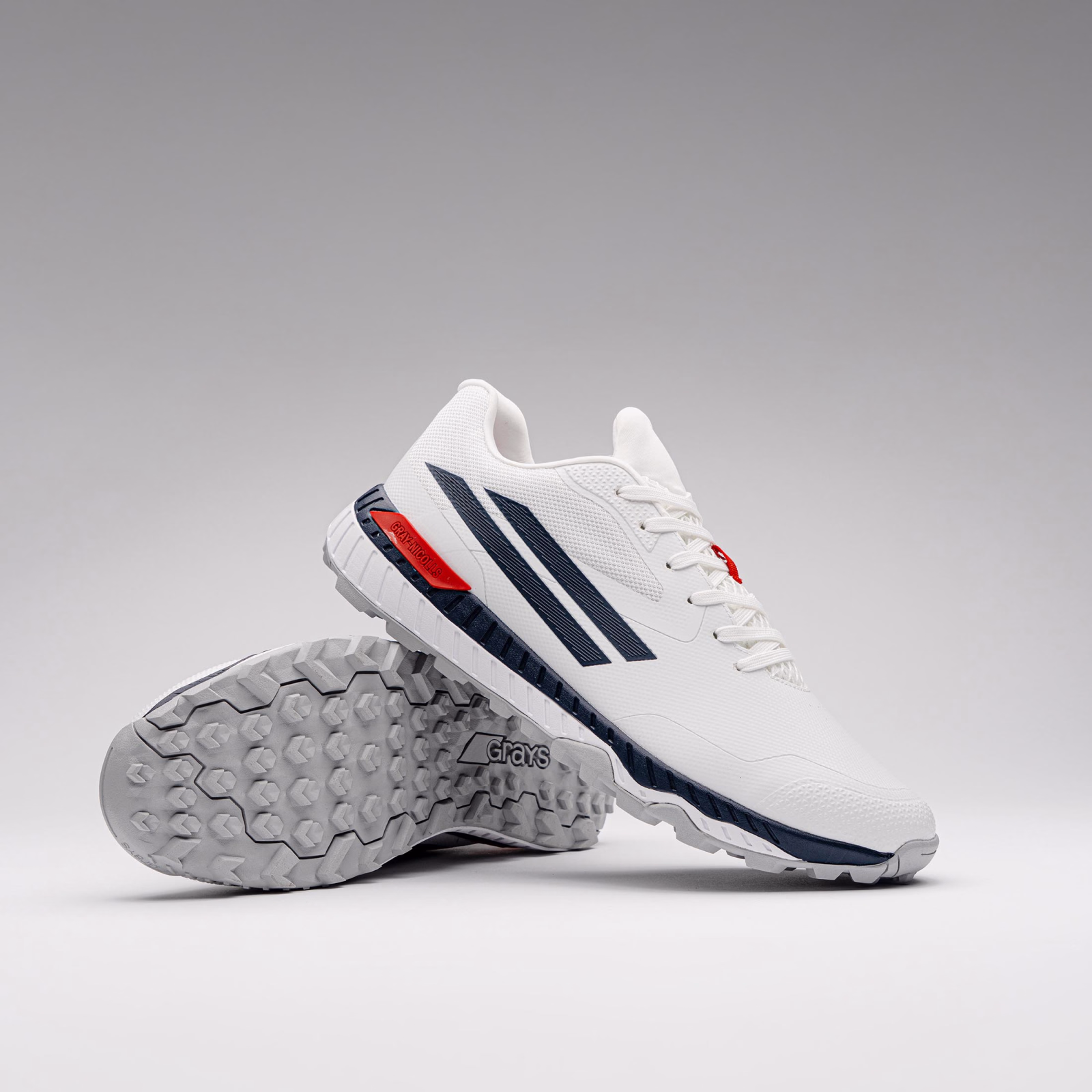 Gray-Nicolls Revo Pro 3.0 Batting Cricket Shoes - White/Navy (2026) - Gray-Nicolls Revo Pro 3.0 Batting Cricket Shoes - White/Navy