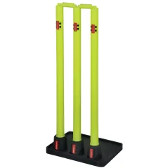 Gray-Nicolls Rubber Base Cricket Stumps - Neon Green (2026) -