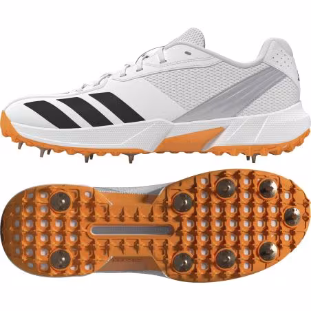 Adidas 22yds Spike Cricket Shoes - White (2026)
