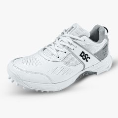 DSC Jaffa Neo Junior Cricket Shoes - White/Silver (2026)