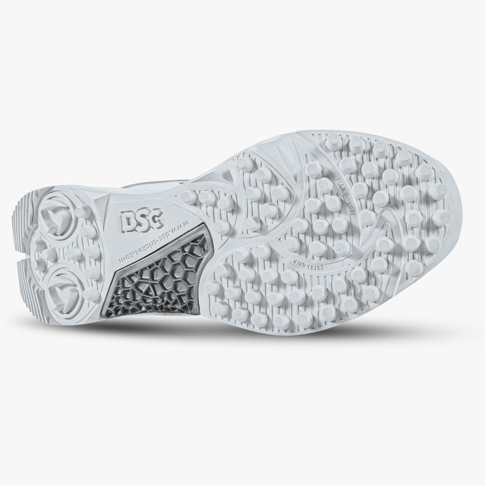 DSC Jaffa Neo Junior Cricket Shoes - White/Silver (2026) - DSC Jaffa Neo Junior Cricket Shoes - White/Silver (2026) - DSC