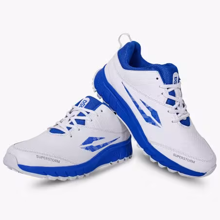 DSC Superstorm Junior Cricket Shoes - Black/White (2026) - DSC