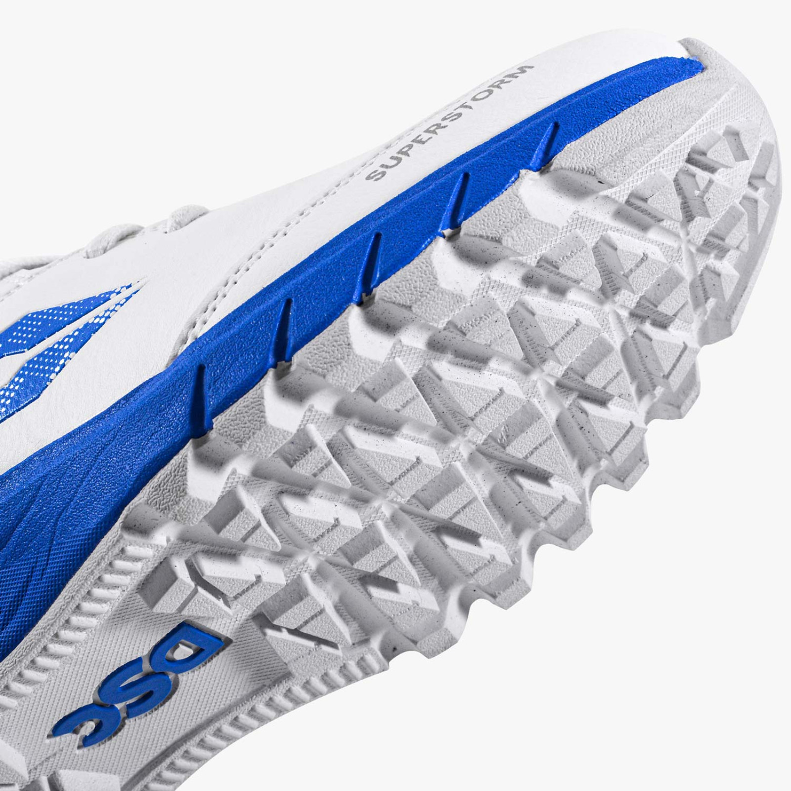 DSC Superstorm Cricket Shoes - Blue/White (2026) - DSC Cricket