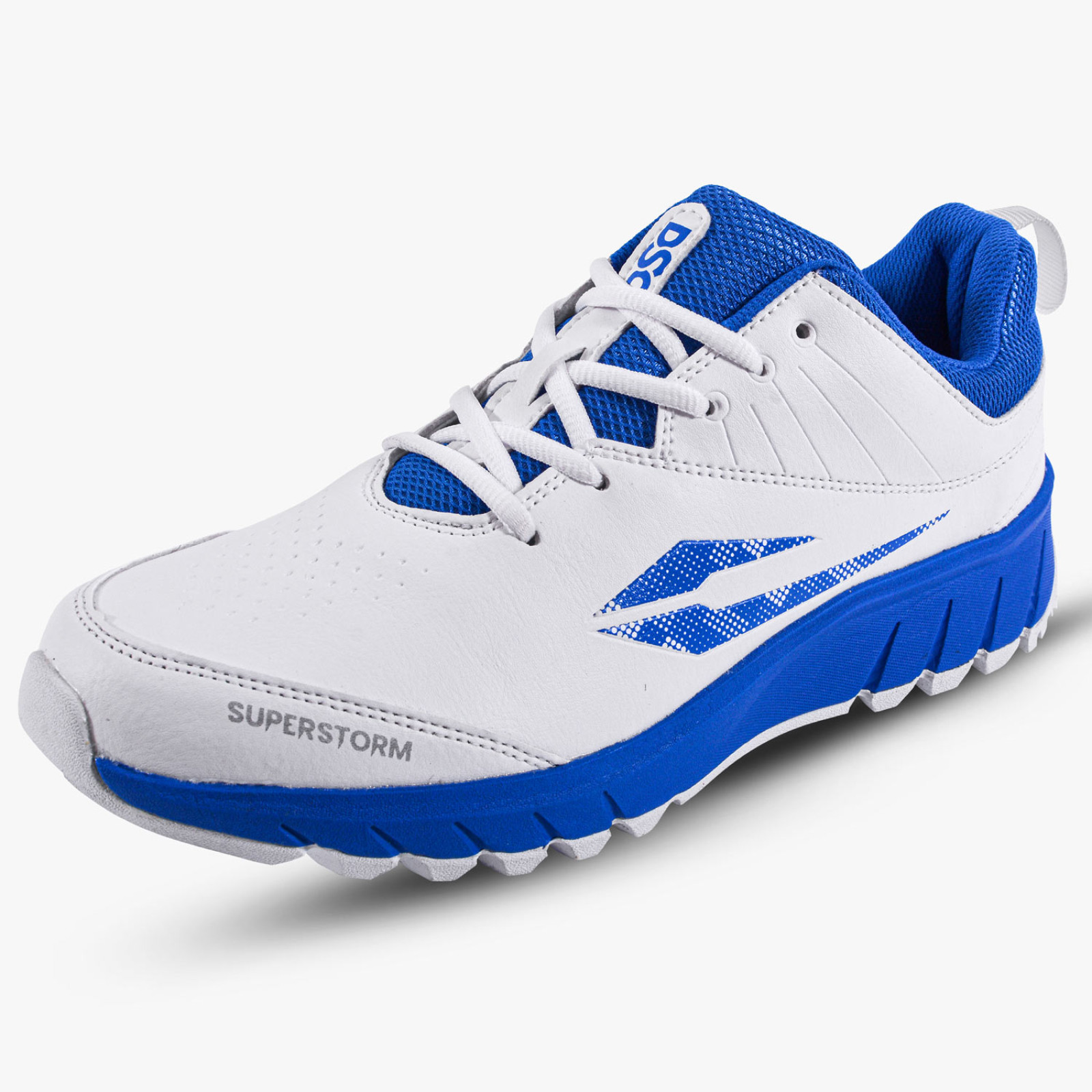 DSC Superstorm Cricket Shoes - Blue/White (2026) - DSC Cricket