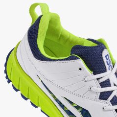 DSC Superstorm Cricket Shoes - White/Yellow/Blue (2026) - DSC