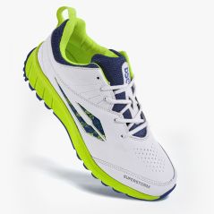DSC Superstorm Cricket Shoes - White/Yellow/Blue (2026) - DSC