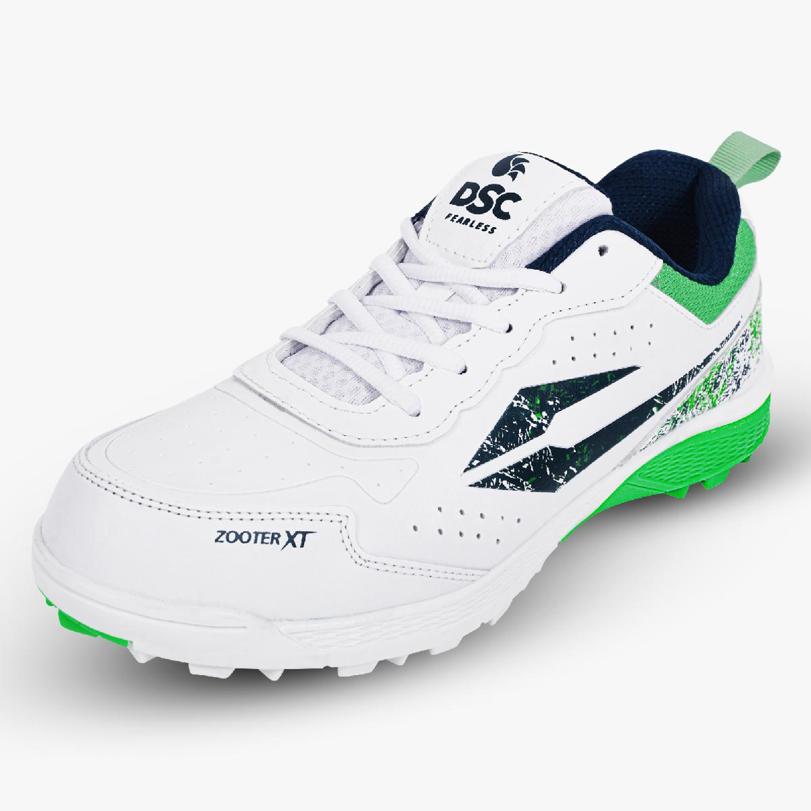 DSC Zooter XT Junior Cricket Shoes - White/Green (2026) - DSC