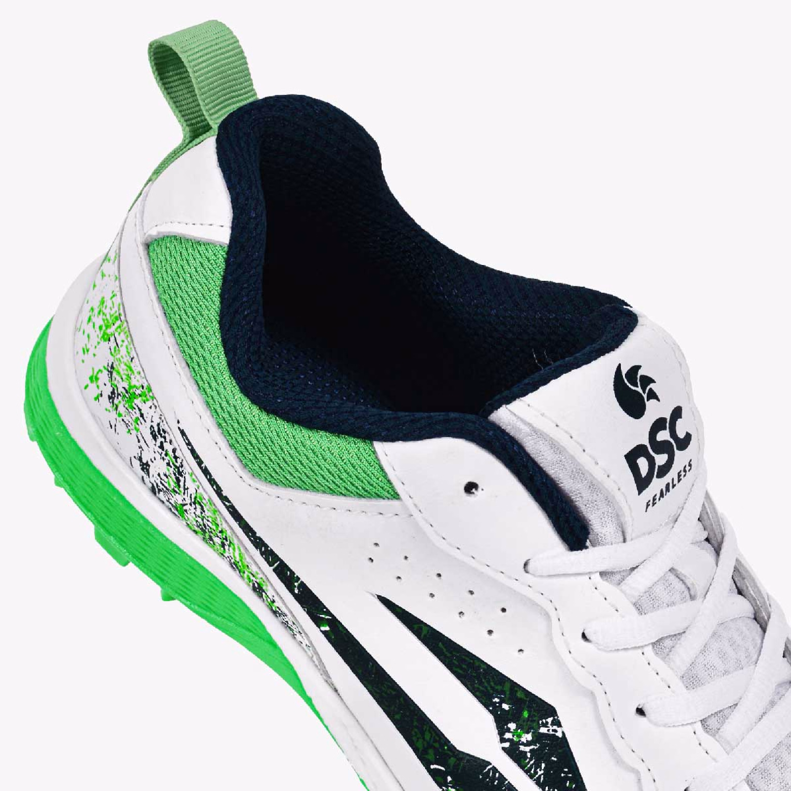 DSC Zooter XT Cricket Shoes - White/Green (2026) - DSC