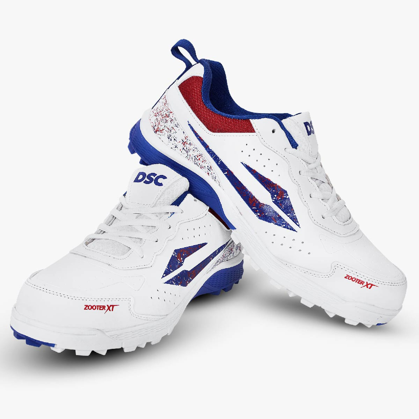 DSC Zooter XT Junior Cricket Shoes - White/Red/Black (2026) -