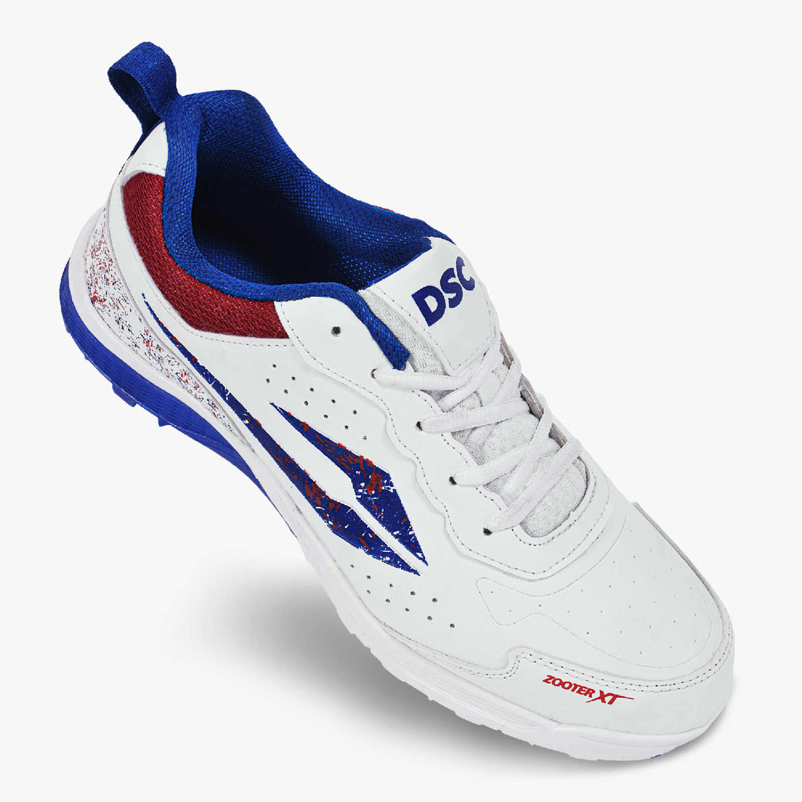 DSC Zooter XT Junior Cricket Shoes - White/Red/Black (2026) -