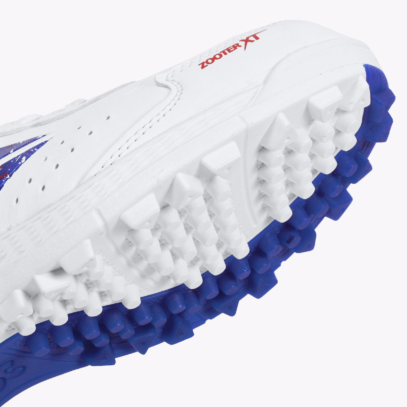 DSC Zooter XT Cricket Shoes - White/Red/Blue (2026) - DSC