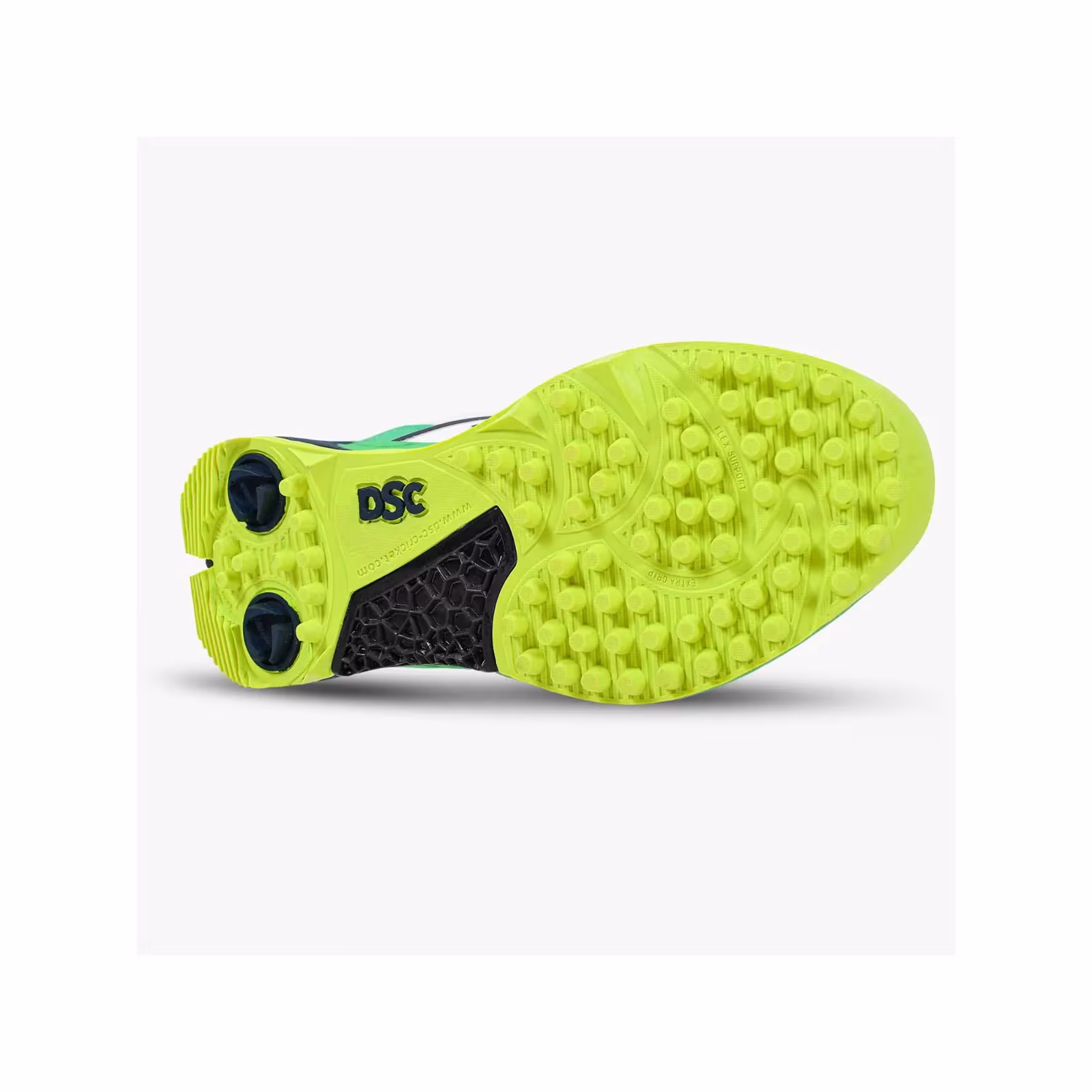 DSC Jaffa Neo Junior Cricket Shoes - White/Green/Yellow (2026) - Image 2 of 3