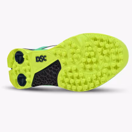 DSC Jaffa Neo Junior Cricket Shoes - White/Green/Yellow (2026)