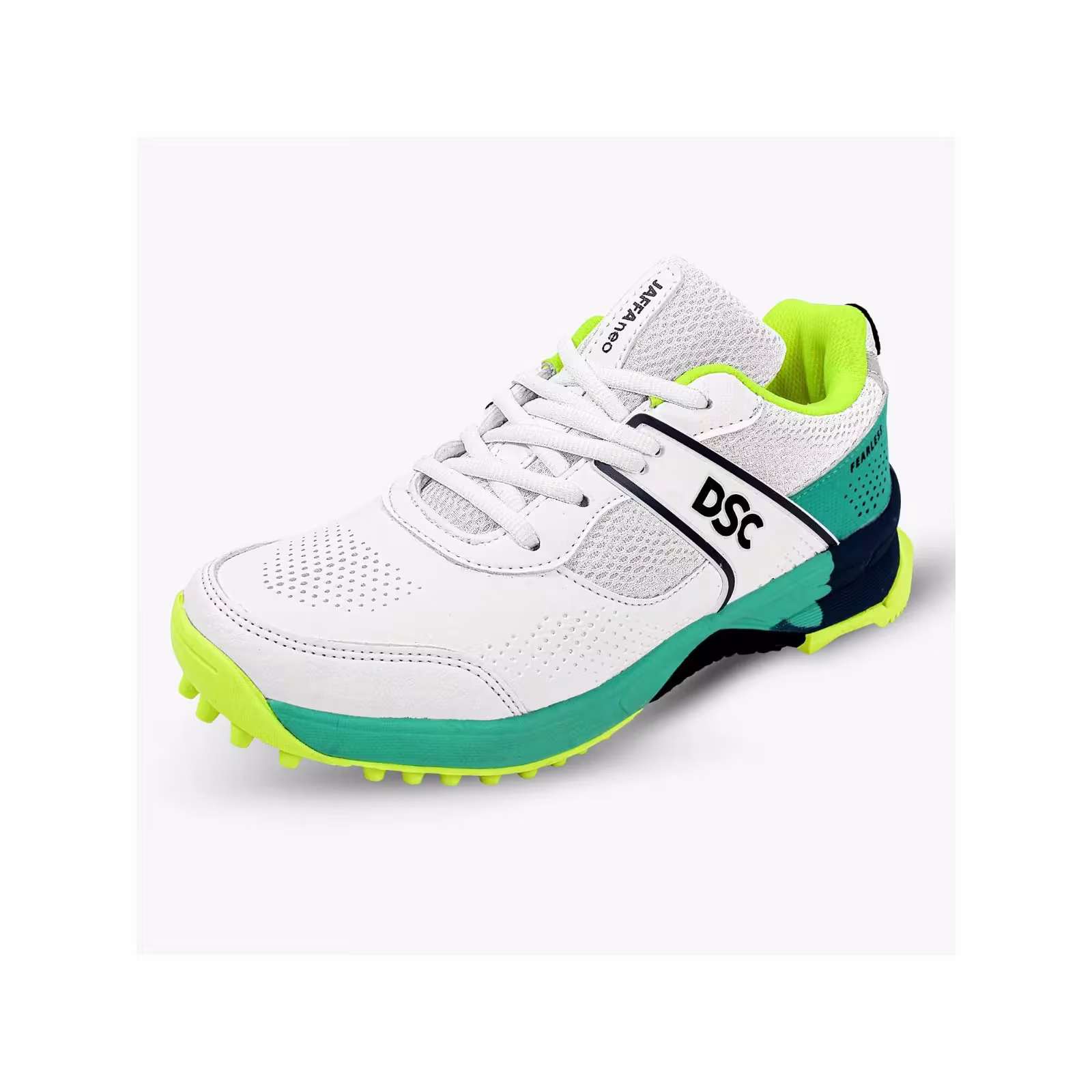 DSC Jaffa Neo Junior Cricket Shoes - White/Green/Yellow (2026) - Image 3 of 3