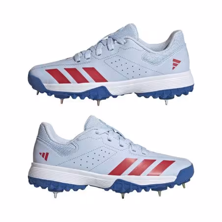 Adidas Howzat Spike Junior Cricket Shoes - White (2026)