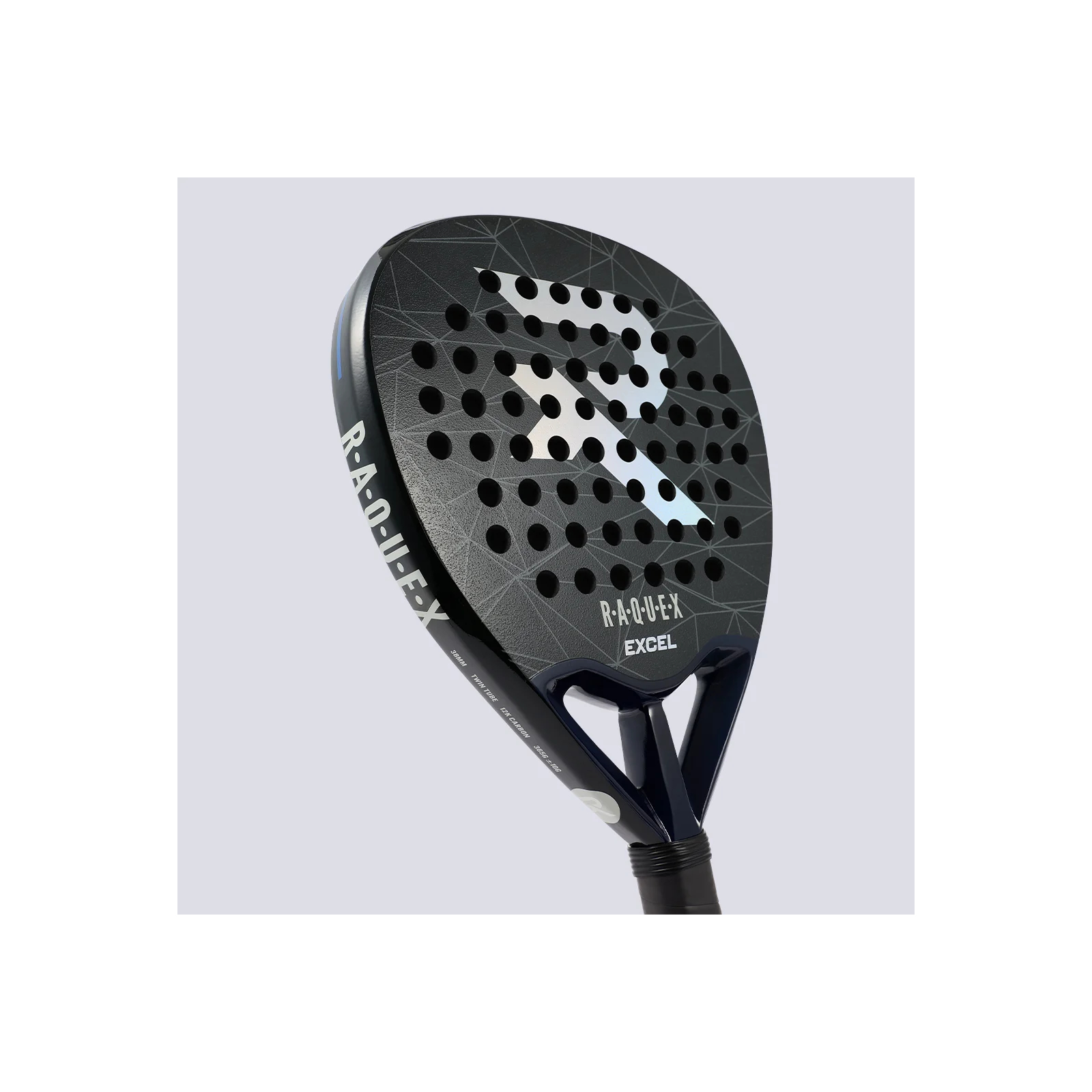 Raquex Excel Padel Racket - Black - Raquex Excel Padel Racket - Black - Raquex Padelrackets