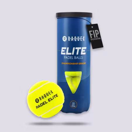 Raquex Elite Padel Balls (Tube of 3) - Yellow - Palline da Padel