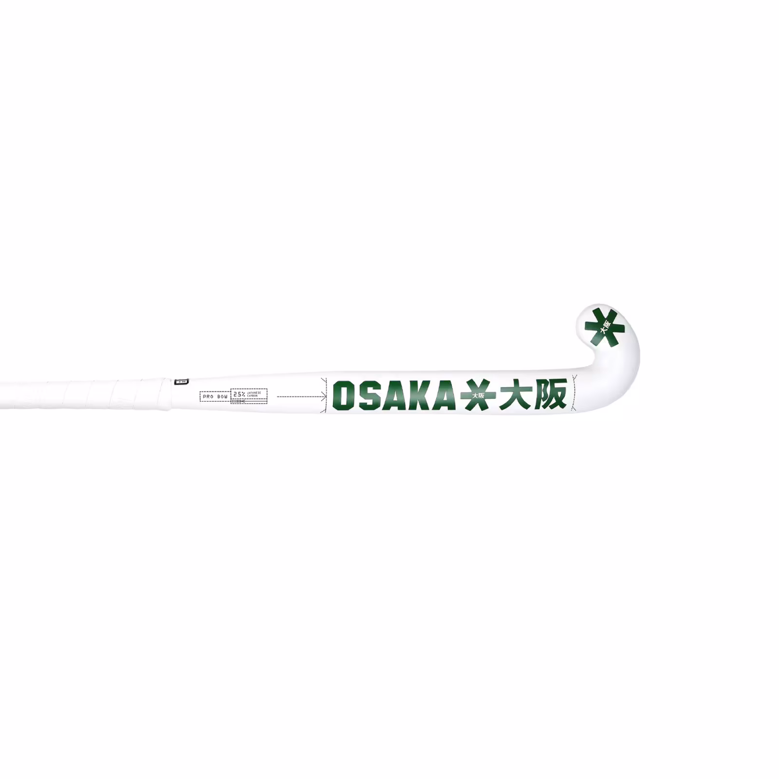 Osaka Pro Bow 25 Hockey Stick - White (2026) - Bastoncini da
