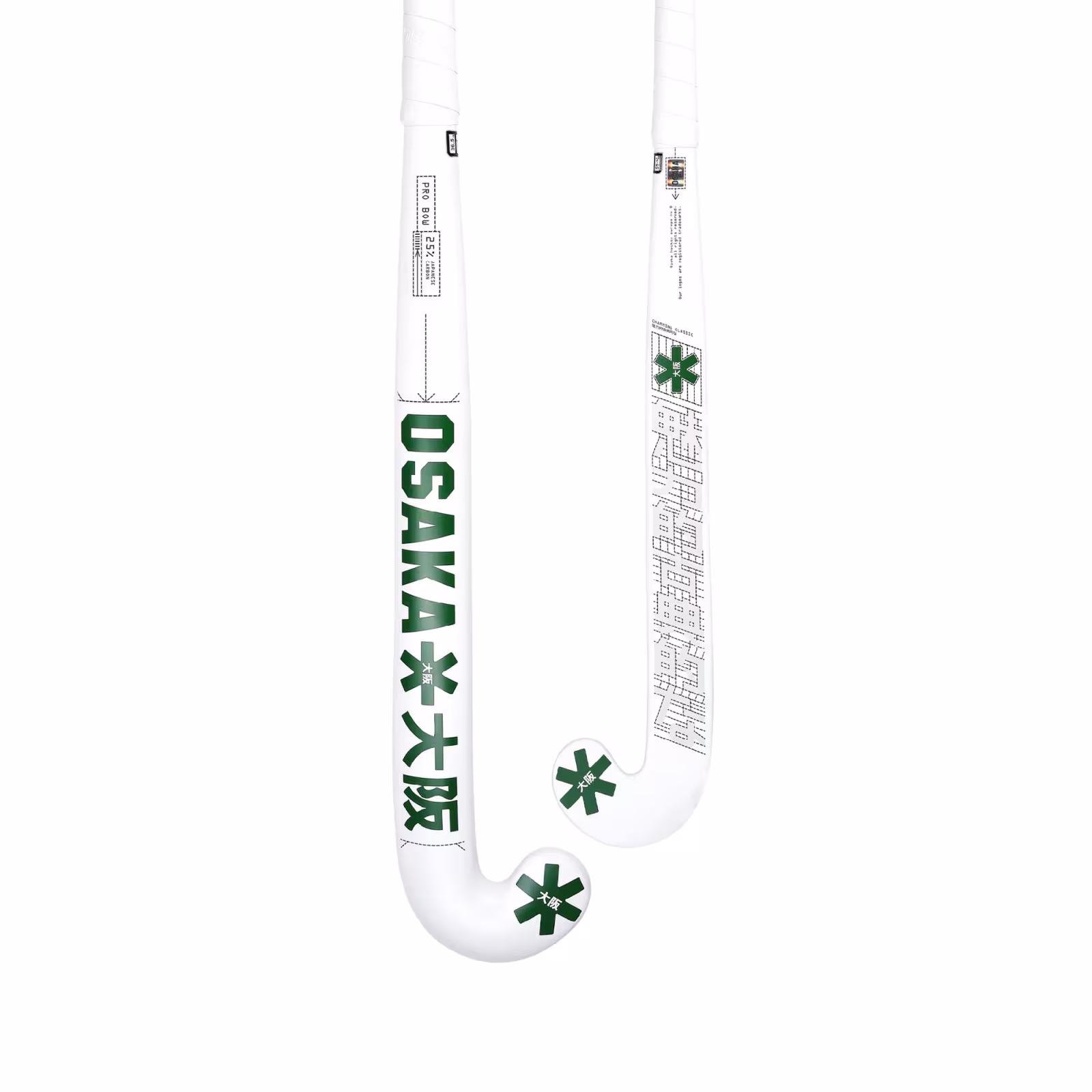 Osaka Pro Bow 25 Hockey Stick - White (2026) - Bastoncini da