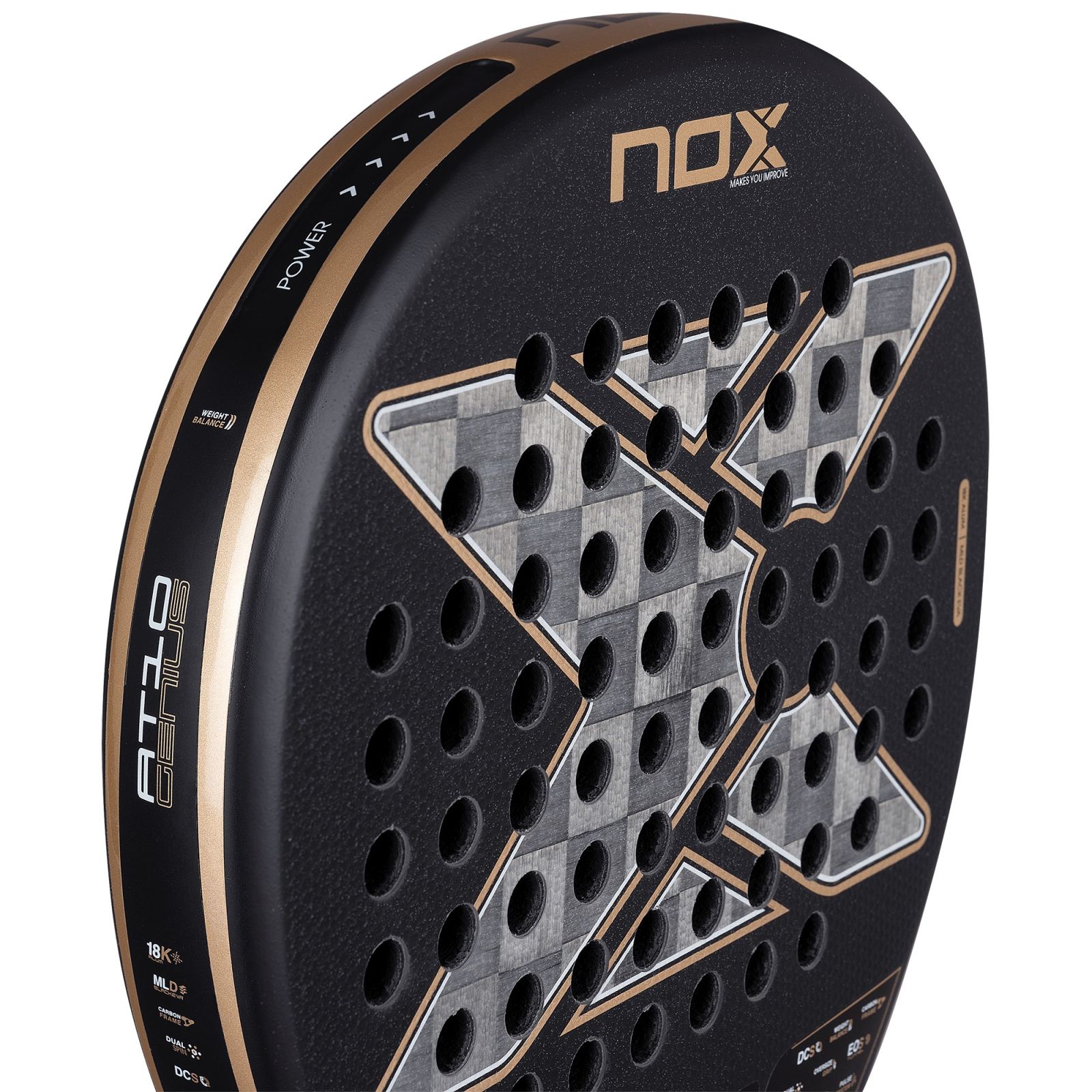 NOX AT10 Genius 18K Alum Padel Racket (2026) - NOX Padel Rackets
