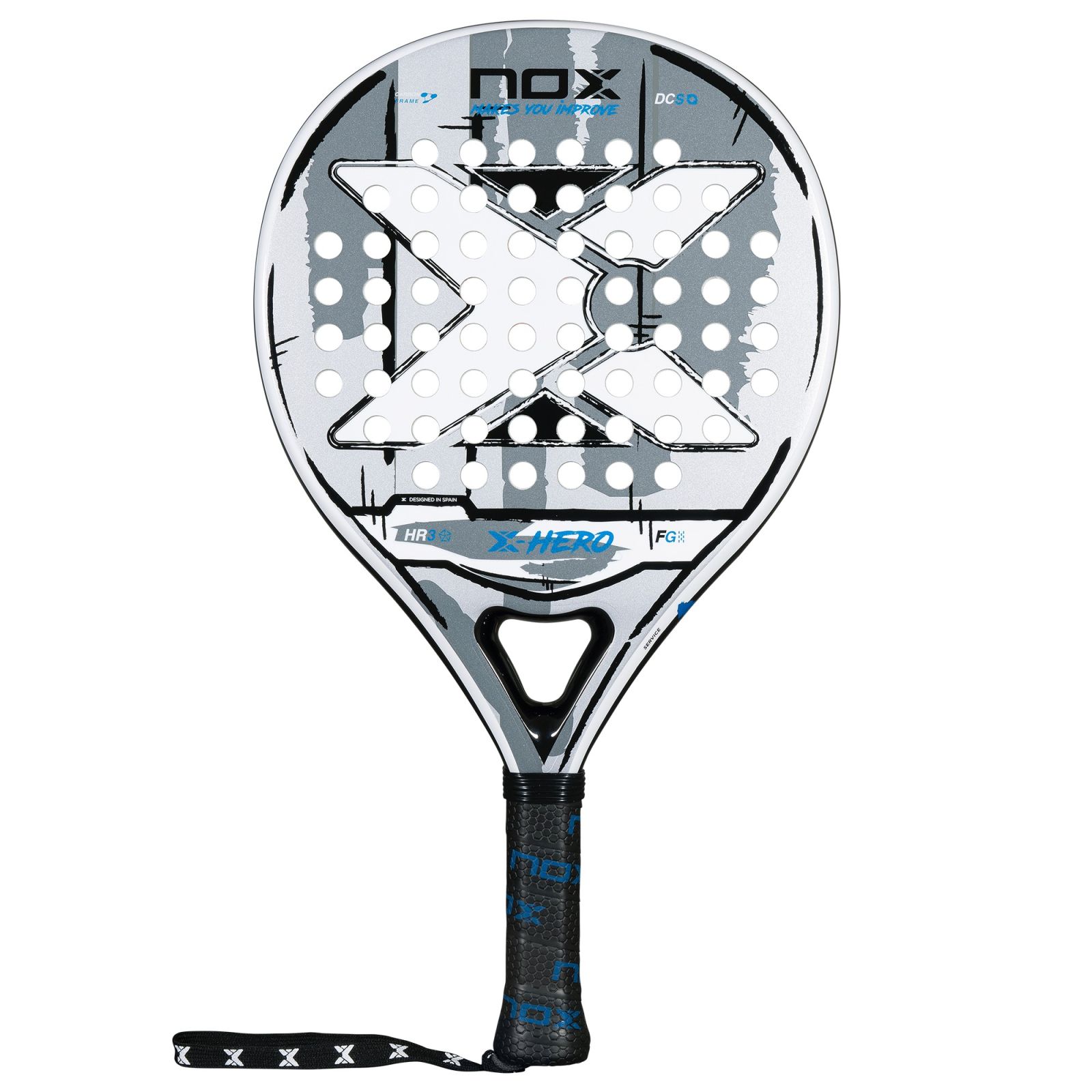 NOX X-Hero White Padel Racket (2026) - NOX Padel Rackets