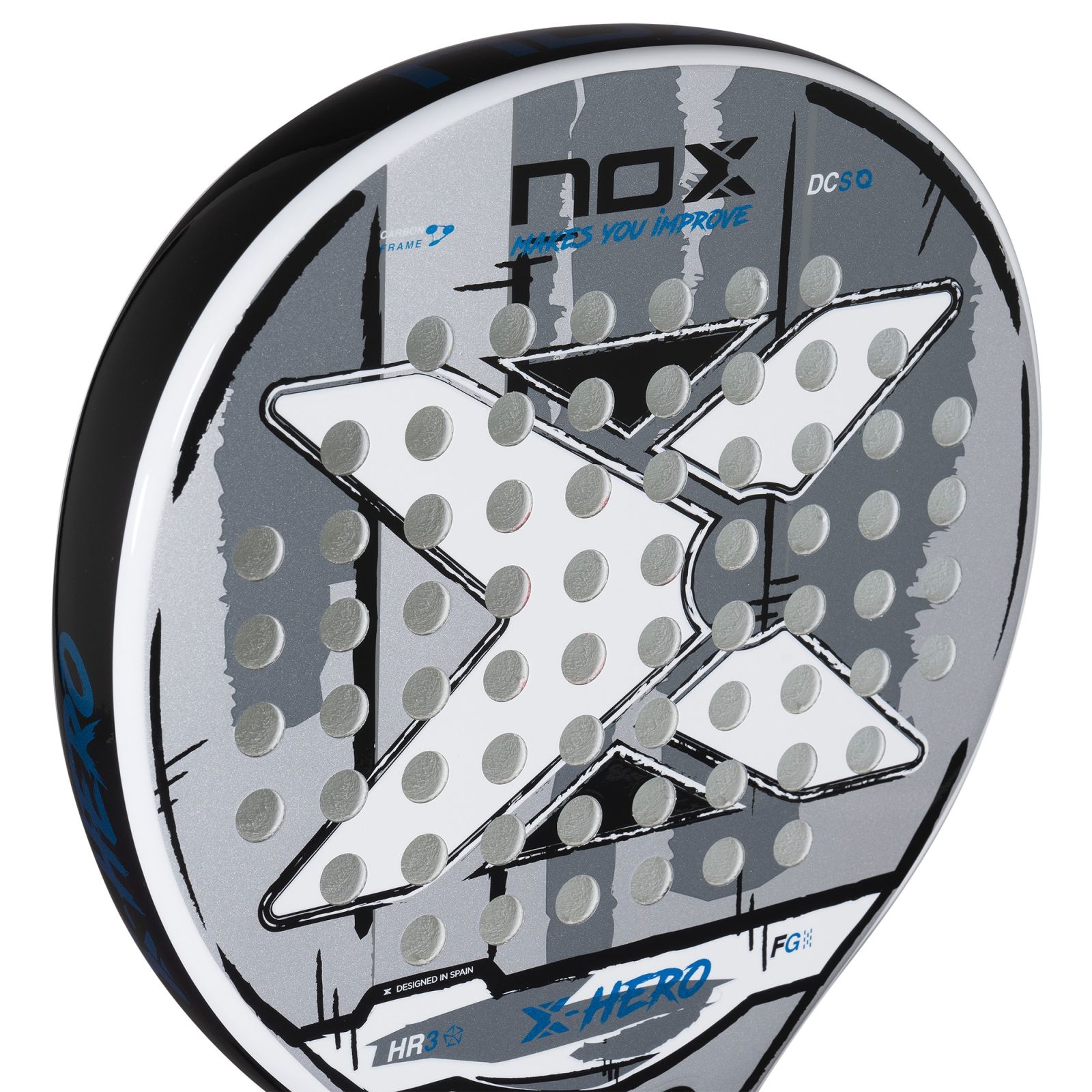 NOX X-Hero White Padel Racket (2026) - NOX Padel Rackets