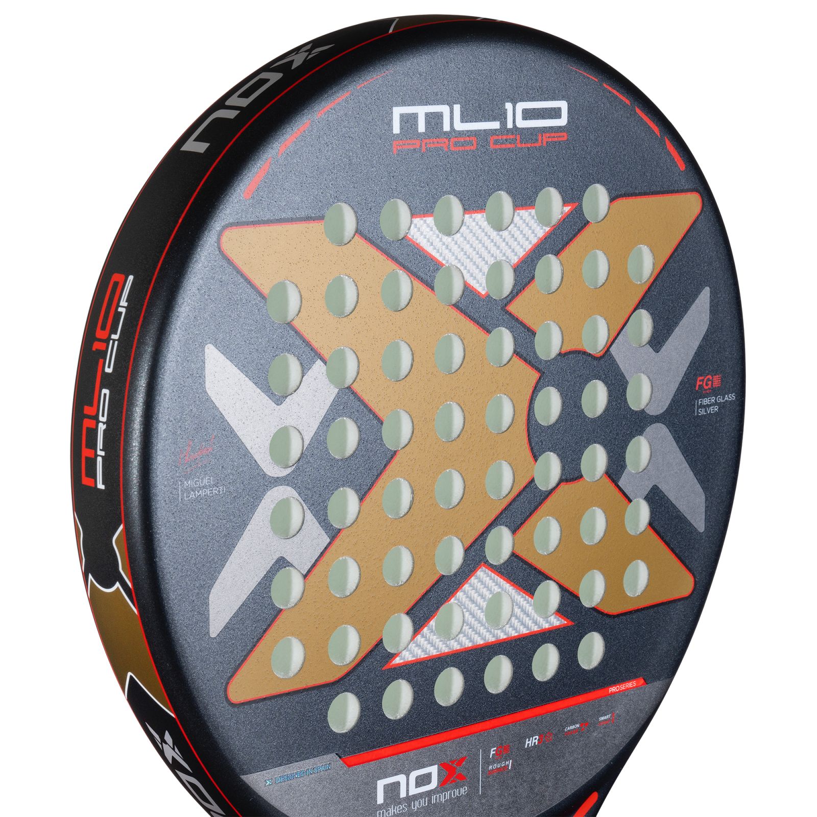 Surface Padel Racket NOX ML10 Pro Cup Rough Surface - Miguel Lamperti Padel Racket (2026)