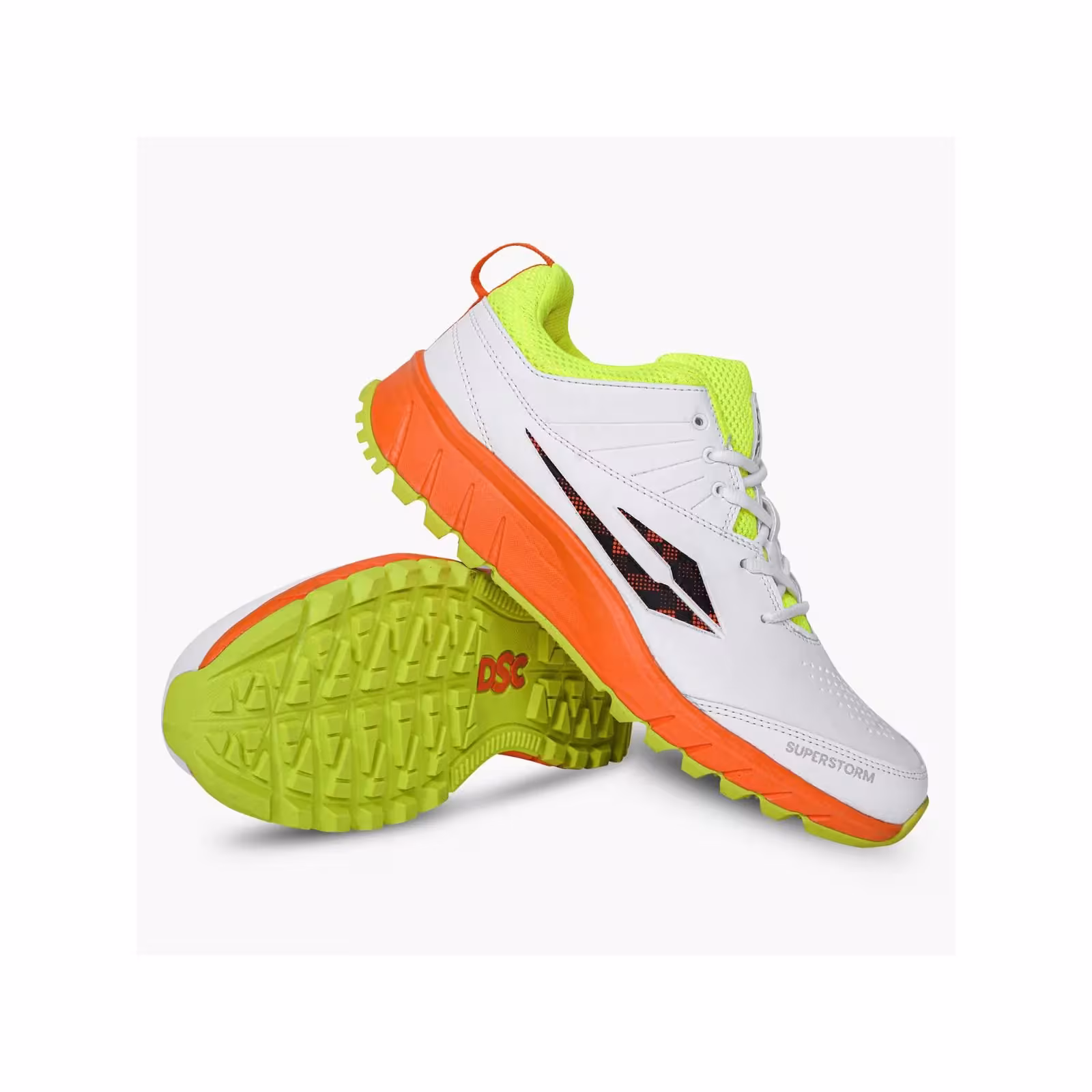 DSC Superstorm Cricket Shoes - Orange/Yellow (2026) - Chaussures de cricket DSC Superstorm - Orange/Jaune (2026) - DSC