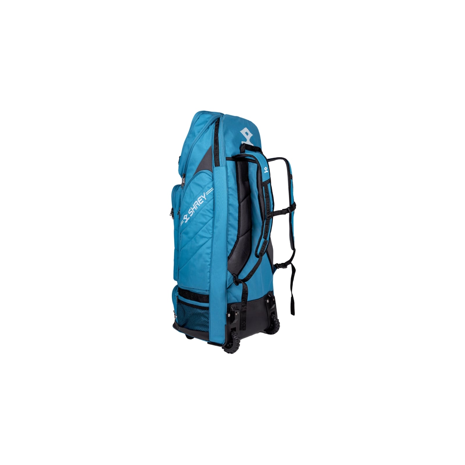 Shrey Meta Duffle Wheelie 120 - Teal Blue (2026) - Shrey Meta Duffle Wheelie 120 - Teal Blue (2024) - Side View