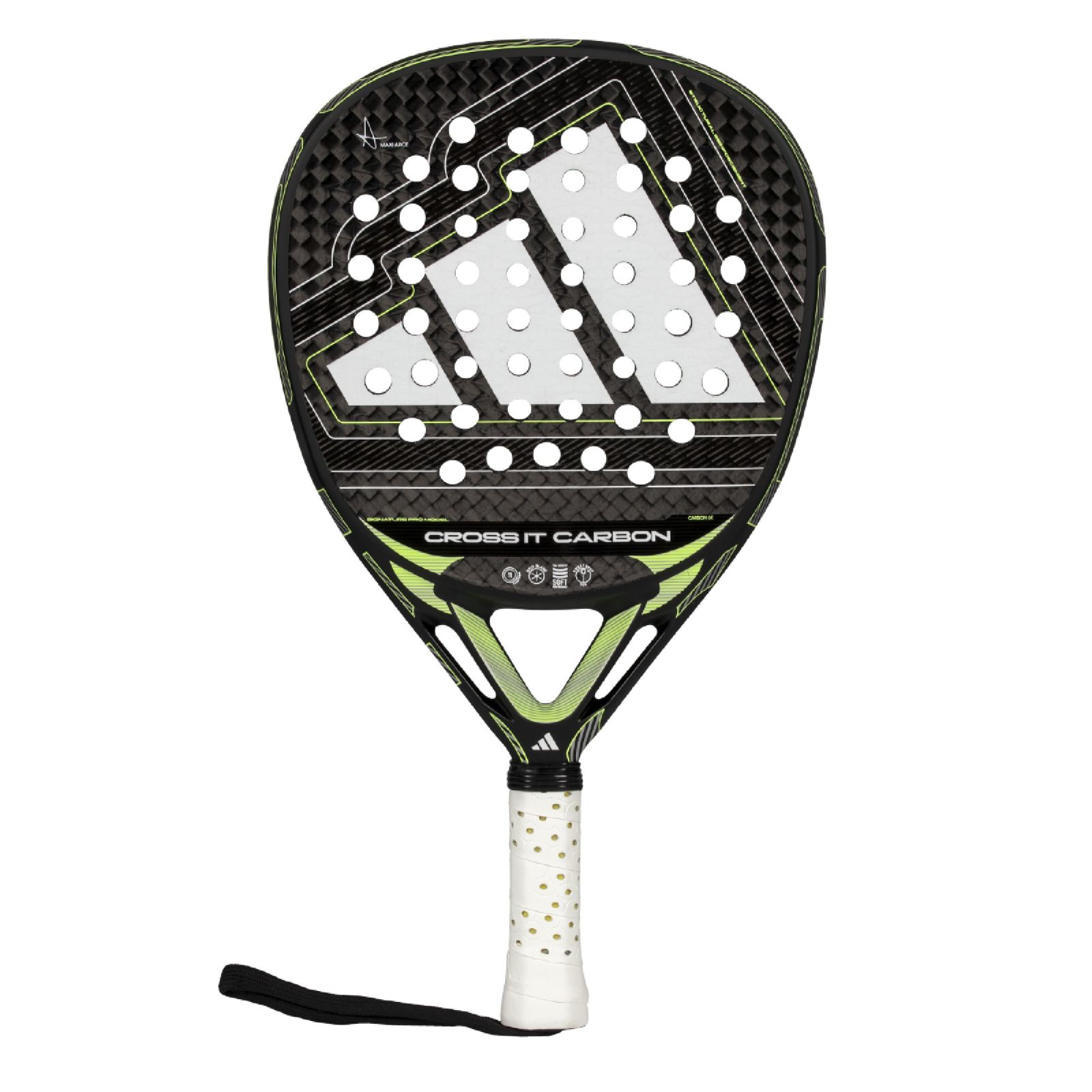 Adidas Crossit Carbon Padel Racket - Black/Lime (2026) - Adidas Crossit Carbon Padel Racket - Black/Lime (2026) - Adidas