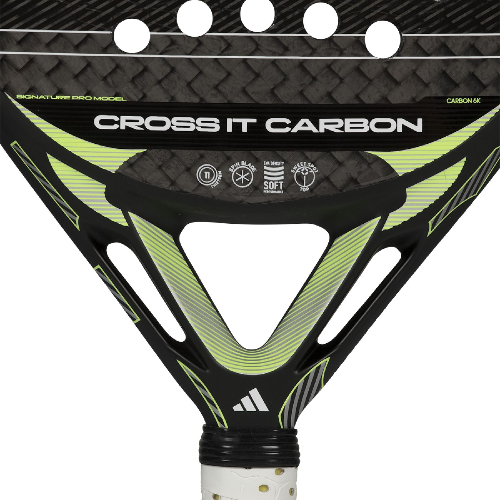 Adidas Crossit Carbon Padel Racket - Black/Lime (2026) - Adidas Crossit Carbon Padel Racket - Black/Lime (2026) - Adidas
