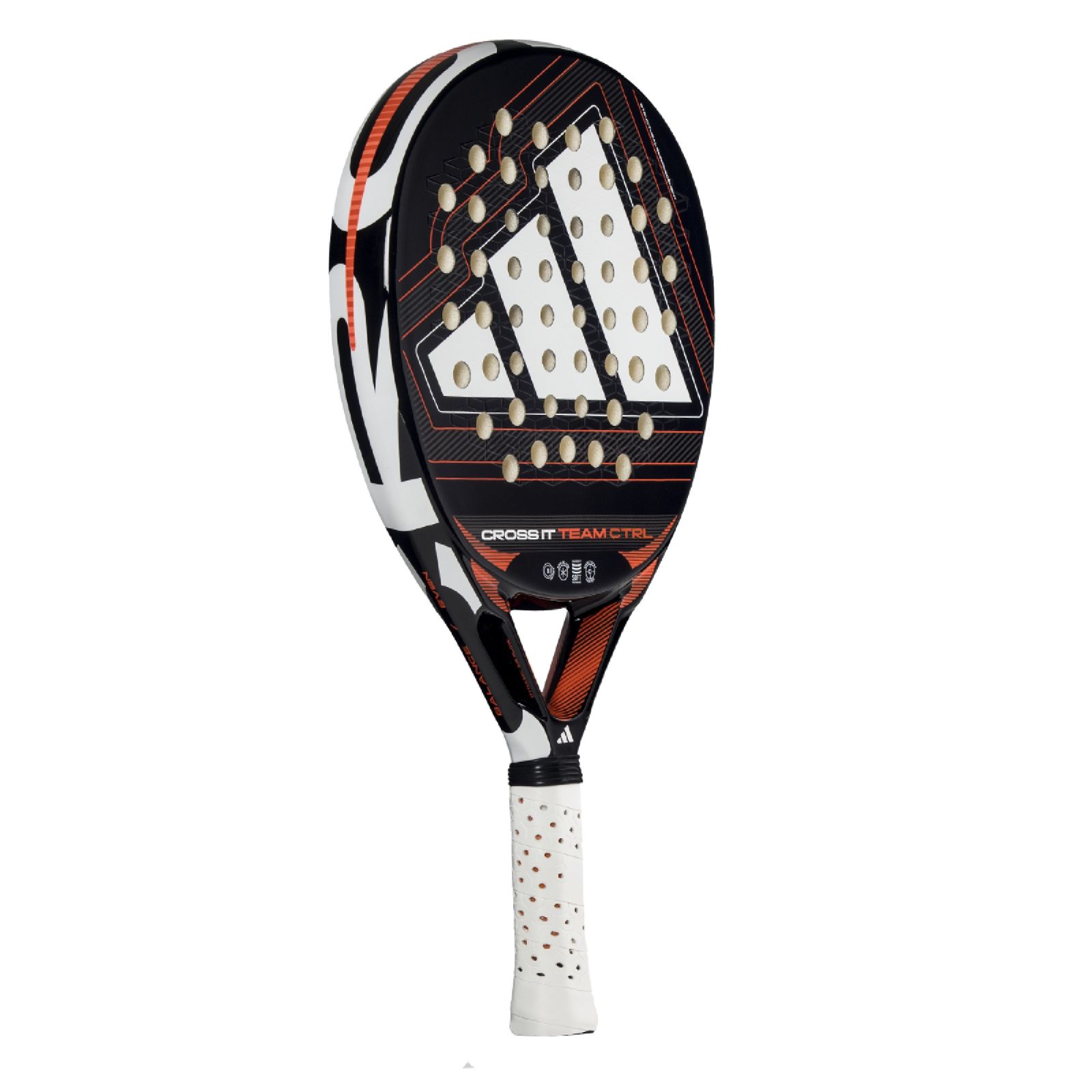Adidas Crossit Team Ctrl Padel Racket - Black/White (2026) - Adidas Crossit Team Ctrl Padel Racket - Black/White (2026) -