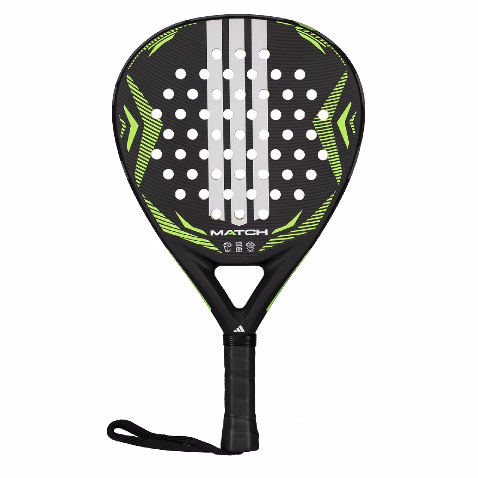 Adidas Match Padel Racket - Black/Lime (2026) - Raquettes de