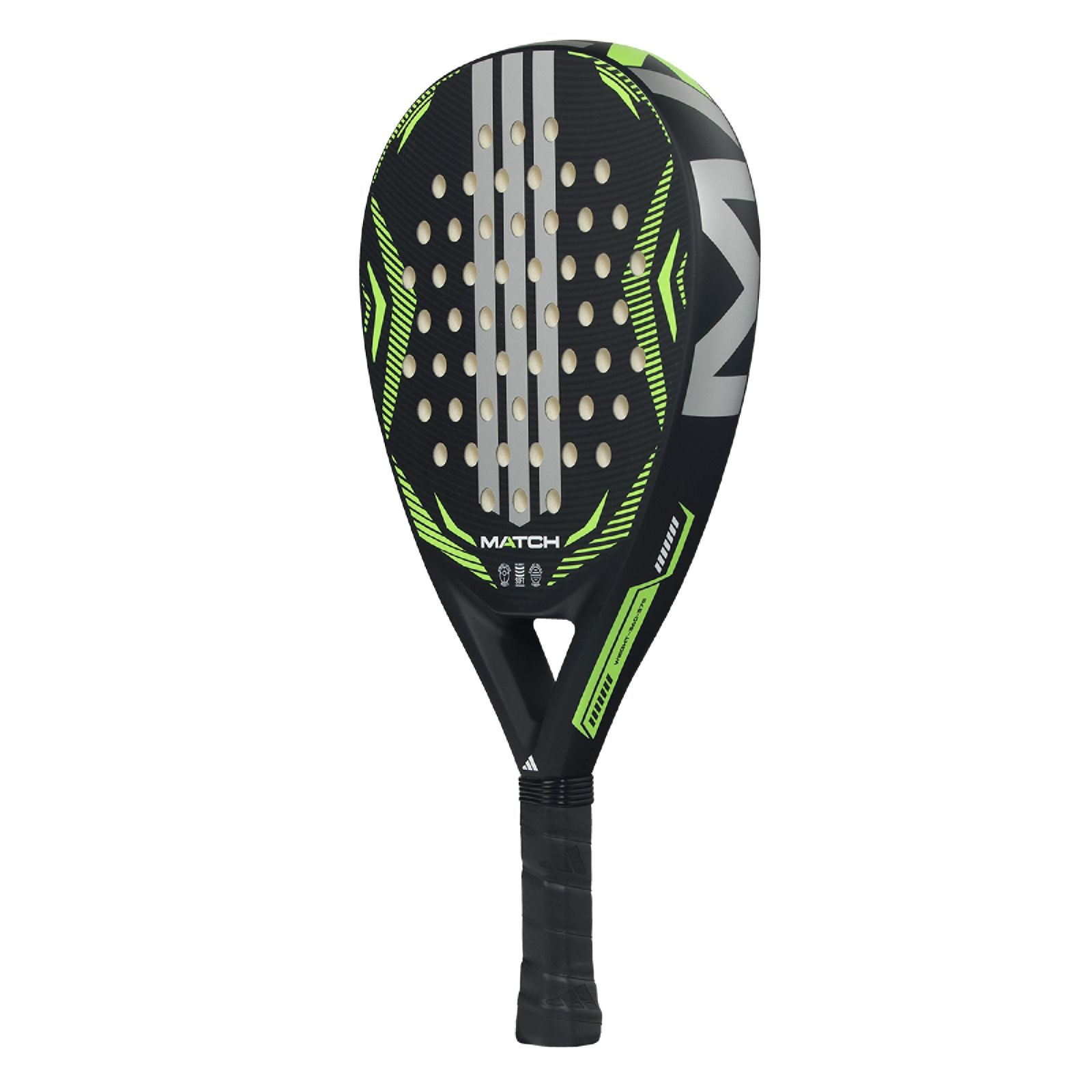 Adidas Match Padel Racket - Black/Lime (2026) - Raquettes de