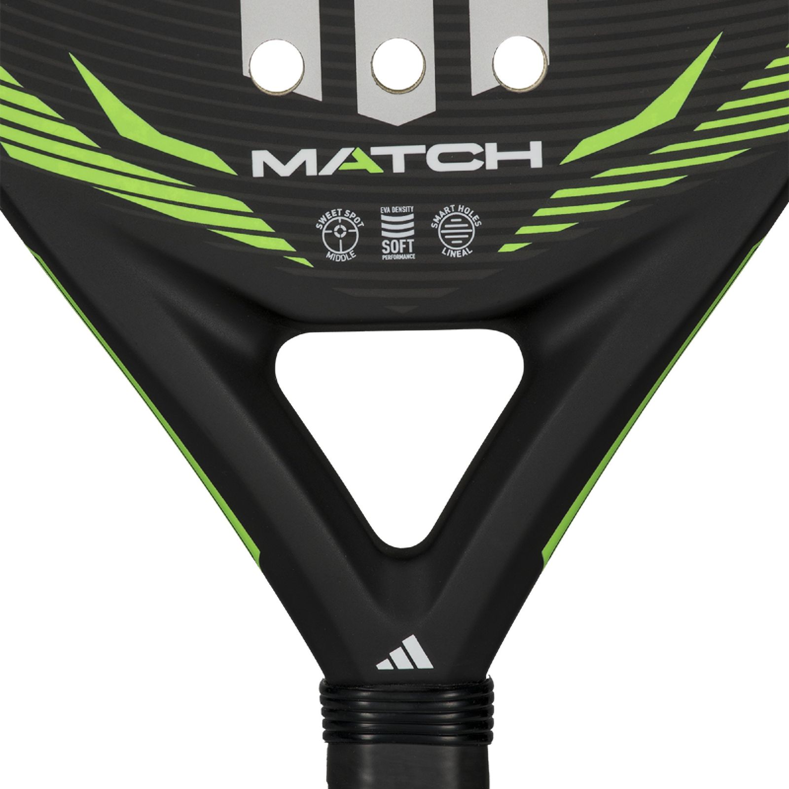 Adidas Match Padel Racket - Black/Lime (2026) - Raquettes de