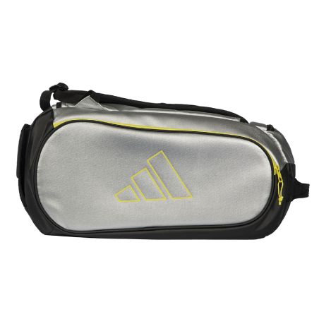 Adidas Tour Silver Padel Racket Bag - Silver/Lime (2026)