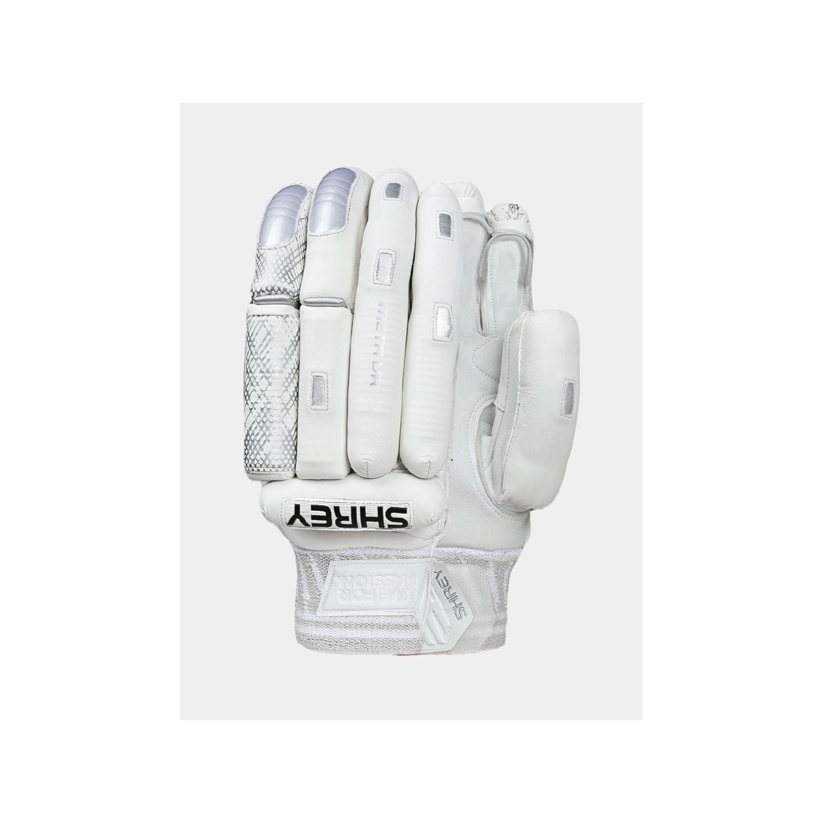 Shrey Meta VR - White/Grey Cricket Gloves (2026) - Shrey Meta VR - White/Grey Cricket Gloves (2026) - Gants de