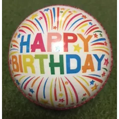 Happy Birthday Cricket Ball - Back View