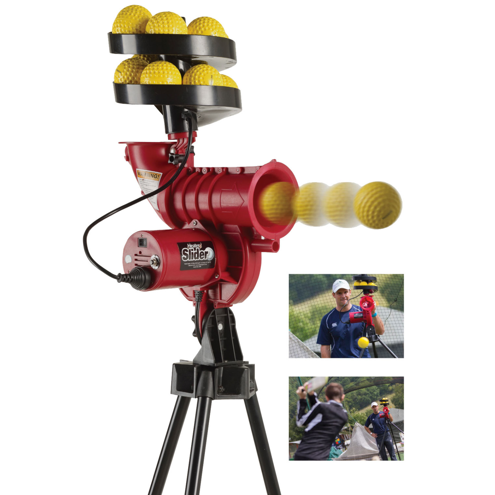Heater Slider Plus Cricket Bowling Machine (includes 13 balls) - Heater Slider Plus Cricket Bowling Machine (includes 13 balls) 