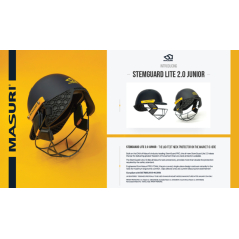 Masuri StemGuard Lite 2.0 Junior - Black - Caschi da cricket