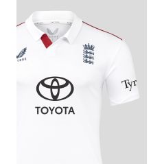 Castore ECB Test Replica England Short Sleeve Cricket Shirt