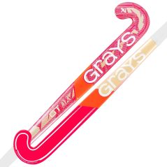 Grays GT0Xi Ultrabow Junior Hockey Stick - Hot Red/Coral (2026/27)