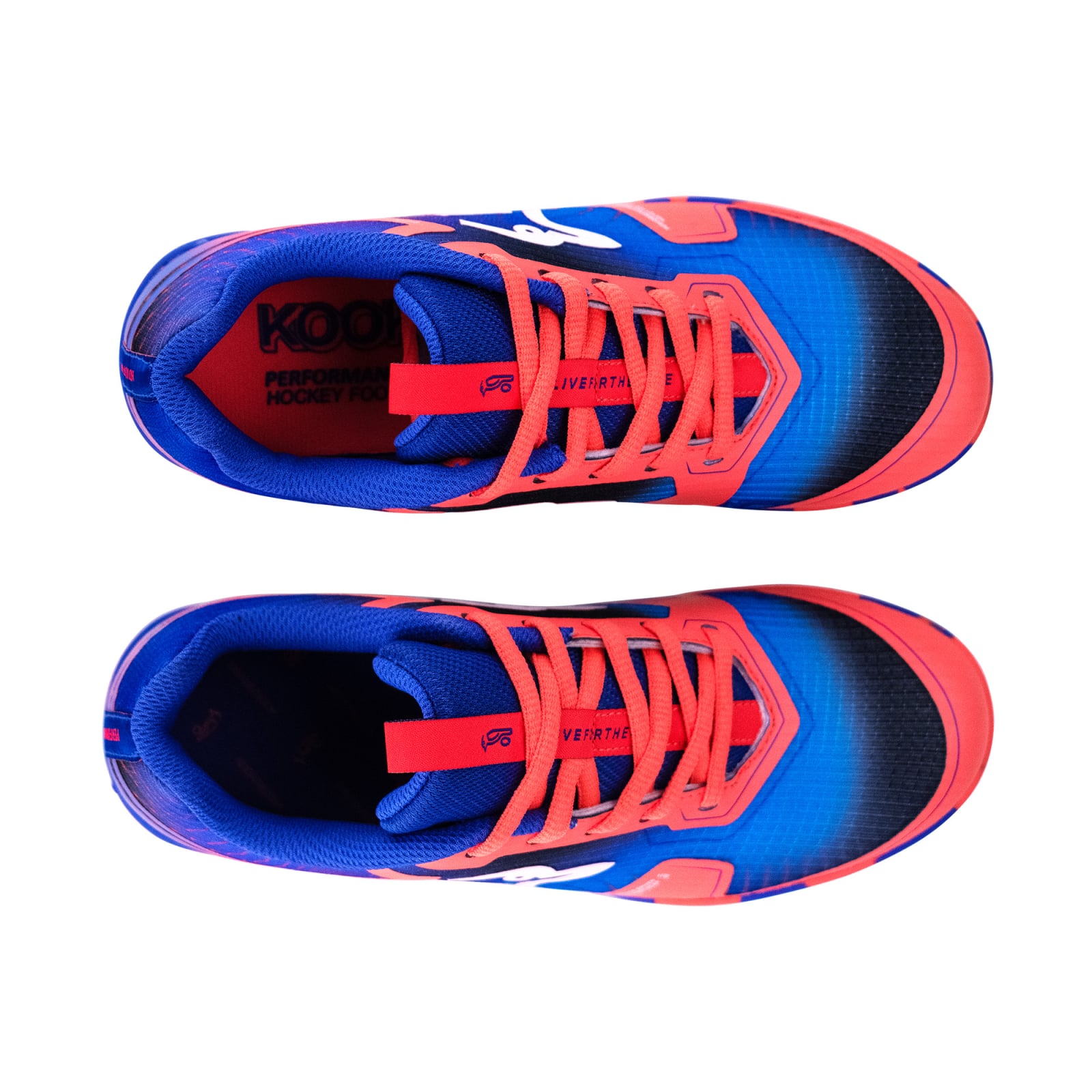 Kookaburra Orbit Junior Hockey Shoes - Deep Blue/Coral (2026/27) - Kookaburra Orbit Junior Hockey Shoes - Deep Blue/Coral
