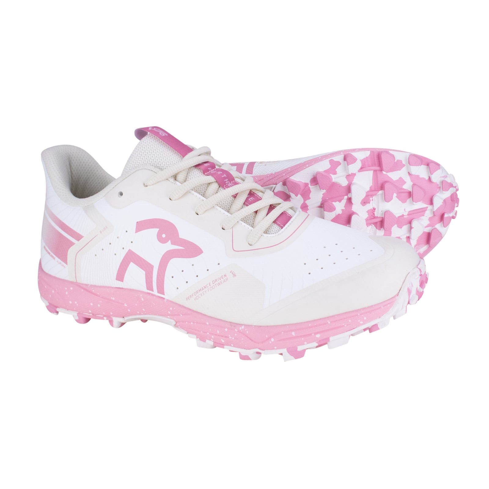 Kookaburra Aurora Junior Hockey Shoes - Bone/Salmon Pink (2026/27) - Kookaburra Aurora Junior Hockey Shoes - Bone/Salmon Pink