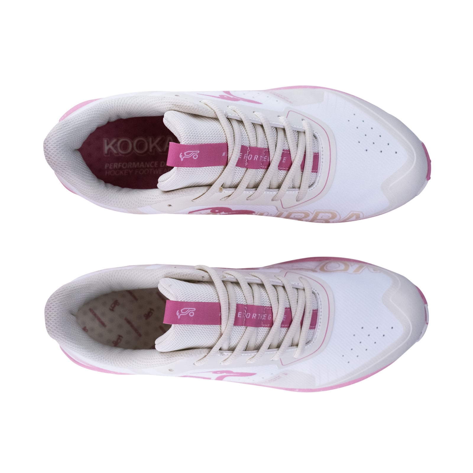 Kookaburra Aurora Junior Hockey Shoes - Bone/Salmon Pink (2026/27) - Kookaburra Aurora Junior Hockey Shoes - Bone/Salmon Pink