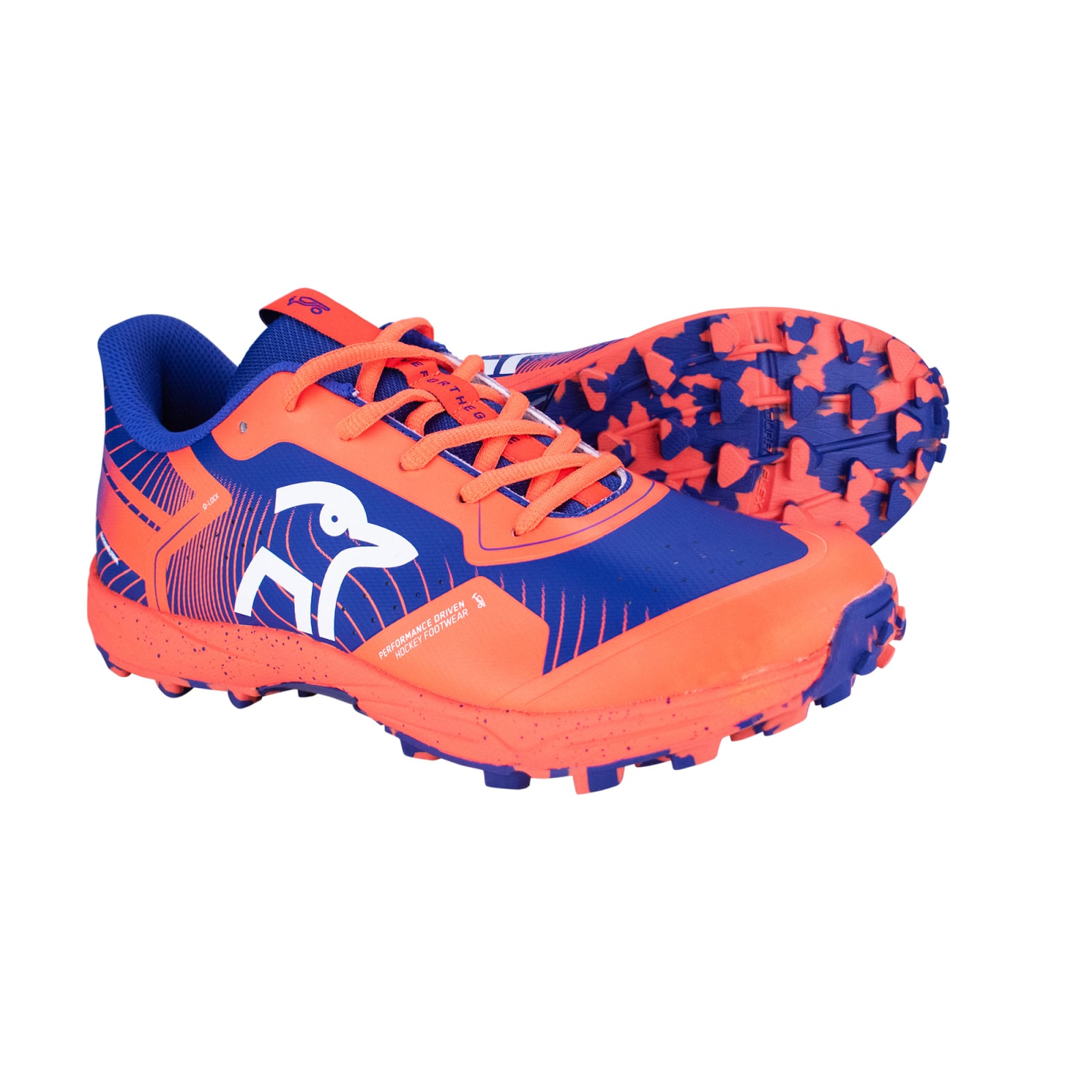Kookaburra Verve Junior Hockey Shoes - Deep Blue/Coral (2026/27) - Kookaburra Verve Junior Hockey Shoes - Deep Blue/Coral