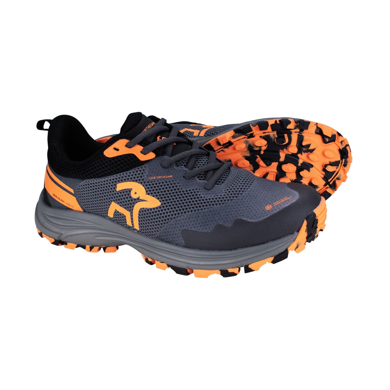 Kookaburra Catalyst Junior Hockey Shoes - Grey/Orange (2026/27) - Image 1 of 5