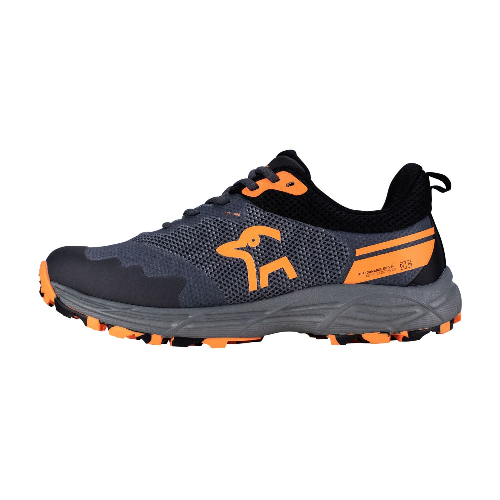 Kookaburra Catalyst Junior Hockey Shoes - Grey/Orange (2026/27) - Image 2 of 5